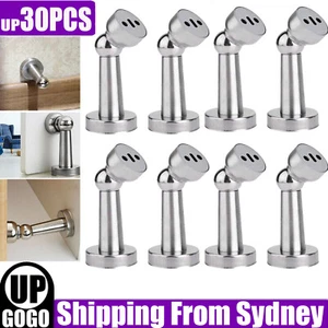 3/30PCS Stainless Steel Strong Magnetic Door Stop Stopper Holder Catch Suction - Picture 1 of 16