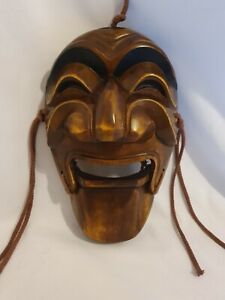 Vintage wooden Carved  Mask. Korean Hahoe Talchum Mask. Wall Hanging.Tribal Mask