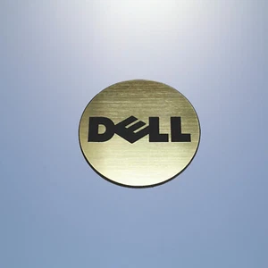DELL 35x35mm Odznaka Brushed Emblemat Logo Naklejka Naklejka Plate Naklejka Naklejka 3 - Zdjęcie 1 z 2