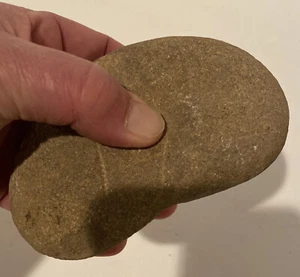 Indianer Indianer Stein Handwerkzeug Artefakt oval Hon- und Schleifstein - Bild 1 von 8