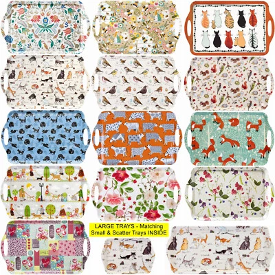 Ulster Weavers Large Small Scatter Melamine Trays Lap Serving RHS M. Floyd Cats - Image 1 of 4