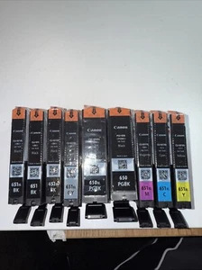 Canon PGI650/CLI651 Genuine 9x INK SET (123a) - Picture 1 of 1