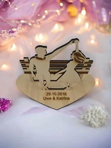 Liebestanz mit Name und Hochzeitsdatum Geschenk Verlobung - Bild 1 von 2