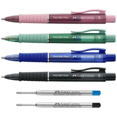 FABER-CASTELL FABER CASTELL Kugelschreiber Polyball Poly Ball View XB | Ersatzmine [wählbar]