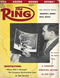 DICEMBRE 1959 THE RING BOXING MAGAZINE GENE FULLMER ARCHIE MOORE DEMPSEY MISKE - Foto 1 di 1