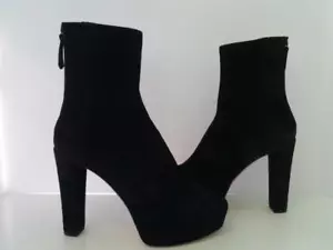 NWOB Aquazzura Black Suede '105 Joplin' Ankle Boots Size EUR 38.5 $1,060 - Picture 1 of 8