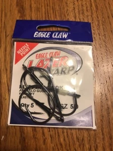 Eagle Claw L13GH-5/0 Lazer Sharp Flipping Hooks Black Size 5/0 Pack - Picture 1 of 2