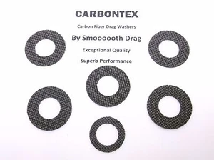 PENN REEL PART Levelwind 340GTI - (6) Smooth Drag Carbontex Drag Washers #SDP8 - Picture 1 of 1