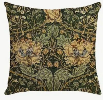 William Morris Abstract Floral Design Throw Pillow Cover Home Decor  18x18” - Image 1 of 4