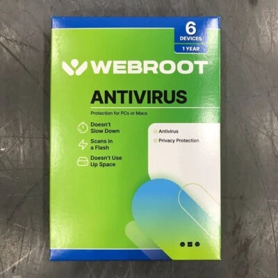 🔥New/Sealed🔥 Webroot Antivirus Protection for 6 Devices 1-Year - Image 1 of 4