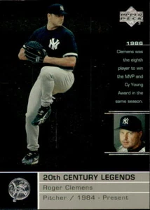 Tarjeta Roger Clemens 2000 Upper Deck 20th Century Legends #112 New York Yankees - Imagen 1 de 2