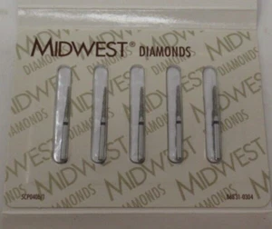 471244 DENTSPLY Midwest Diamond Burs FG 856L Taper Round Long Dia 014 SC -5 pack - Picture 1 of 4