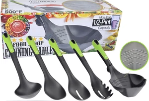 Kitchen Ladle Set (5 Pcs) Canning Ladle Large Soup Ladles for Serving- Nylon Lad - Picture 1 of 12