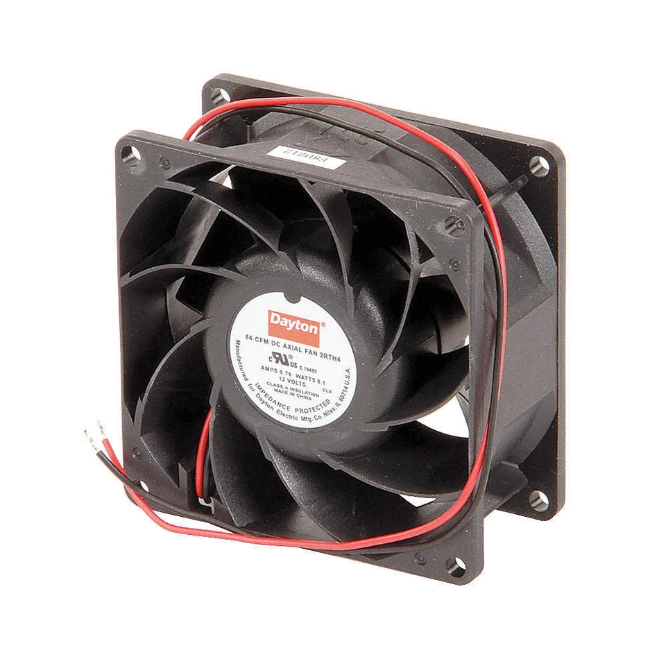 Ventilador axial cuadrado de 3-1/8", 12 VDC DAYTON 2RTH4 Foto 1 de 1