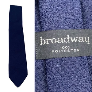 VINTAGE 60s Skinny Tie Blue Textured Mod 1960s Necktie - Picture 1 of 5