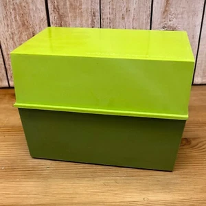 Vintage Betty Crocker Recipe Card Library File Box Green/Avocado Box Only - Picture 1 of 8