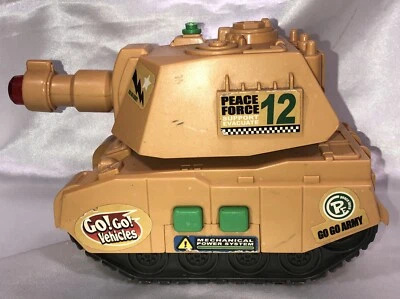 12 Peace Force Support Evacuate Go Go Army Tank Sound Light Up 6" Tested Working - Image 1 of 4