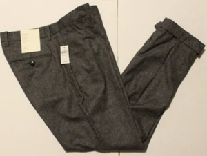 Pantalones Gap Frente Plano Pierna Ajustada Tiro Medio Gris Jaspeado Mezcla Lana Talla 32 X 30 $79.95 - Imagen 1 de 3