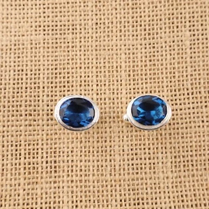 925 Argent Sterling Naturel Bleu Pierre Précieuse Tanzanite Bijoux Fait Liens - Foto 1 di 2