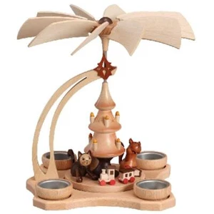 Piramide da Tavolo Gatti su Albero di Natale HxLxL 28x27x27cm NUOVA Piramide - Foto 1 di 1