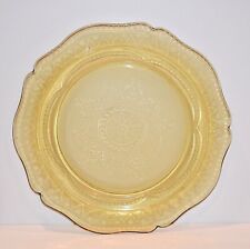 VTG Federal Glass Patrician Spoke Golden Glo Amber Depression Era Plate