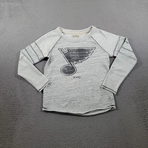 St Louis Blues Sweatshirt Womens Small Gray CCM Sportswear NHL Hockey Team Cover