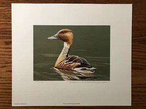 1986 Bund Ente Briefmarken Druck, Burton Moore, Briefmarke, S/N, Fulvous Whistling Duck - Bild 1 von 5