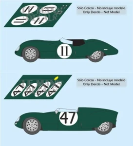 Decals Cooper T38 T39 Le Mans 1955 11 47 1:32 1:24 1:43 1:18 87 64 slot calcas - Picture 1 of 3