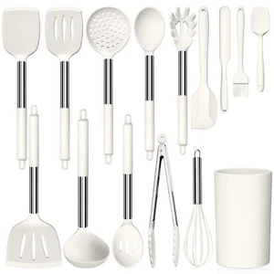 15 Pcs Cooking Kitchen Utensils Set with Holder Silicone Kitchen Gadgets with... - Picture 1 of 9