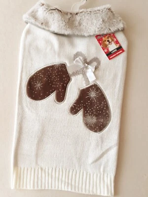 Suéter Simply Dog (para el cachorro de fantasía) marfil con detalles marrones ~ talla Mediano ~ Nuevo con etiquetas Foto 1 de 4
