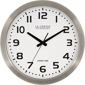 La Crosse Technology WT-3161WH 16inch 16" Atomic Wall Clock White Dial Brand New - Picture 1 of 3