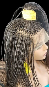 Premium Hand-Braided wig Full Lace Wig 0mbre Auburn- micro million braids - long - Picture 1 of 23