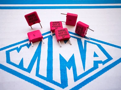Condensador de película de polipropileno 10 piezas MKP10 4700pF WIMA 4,7nF 5 % 630 V paso 7,5 mm Foto 1 de 3