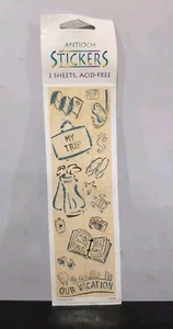 Antioch - 3 Sheets of Vacation Stickers - Sealed - Picture 1 of 2