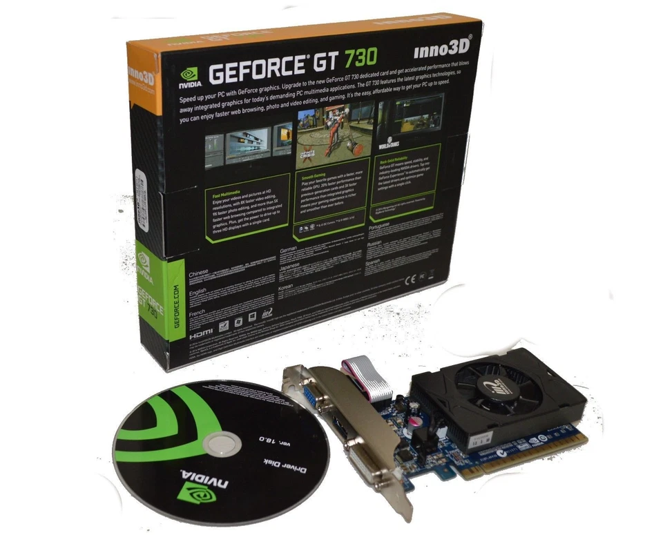 NVIDIA Geforce GT 730 2GB Low Profile PCI Express Video Card HMDI DVI VGA  - Image 1 of 1
