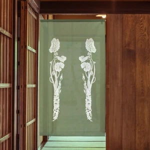 Noren Japanese Door Curtain 150*85cm Polyester Wasabi Mustard Green Japan - Picture 1 of 9