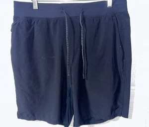 Pantalones Cortos Deportivos de Entrenamiento Lululemon Para Hombres LG 36x10 Bolsillos Forrados Elastizados Negros ** - Imagen 1 de 6