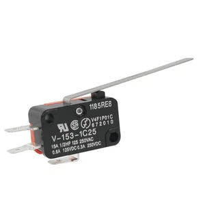 Microinterruptor de mango largo SPDT palanca de bisagra interruptor largo recto 5 piezas - Imagen 1 de 2