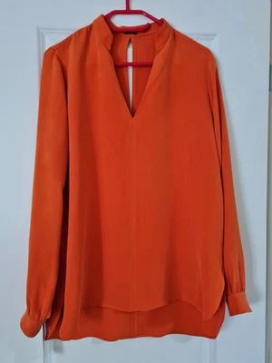 Joseph- silk orange "Ange" tunic/blouse. Size 44, fits UK 14/16. New other. - Image 1 of 4
