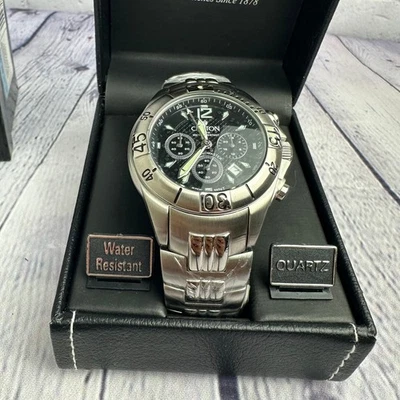 NOS Croton Chronomaster Chronograph Watch 10ATM Stainless Steel - Image 1 of 4