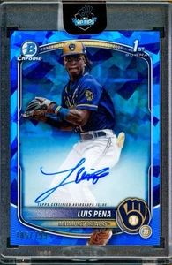 2025 Bowman Sapphire 1st Luis Pena Auto /199 Milwaukee Brewers #CPS-LP - Picture 1 of 6