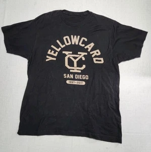 Yellowcard 20 Years Tour T Shirt Size XL Pop Punk Y2K Band Tee San Diego  - Picture 1 of 6