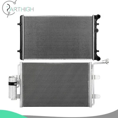 For 1999-2005 Volkswagen Golf Jetta Car Radiator & A/C Condenser Cooling Kit - Изображение 1 из 4
