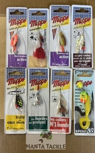 NEW 8 x Mepps Spinners Lures Perch Pike Trout Black Fury Aglia Tiger XD Fly - Picture 1 of 1