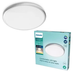 Philips Bathroom LED Ceiling Light Chrome Spray Luminaire Round Metal & Plastic - Picture 1 of 5