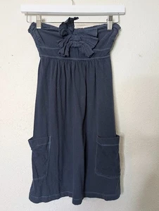 Vintage Abercrombie&Fitch Blue Babydoll Tube Top Size Medium Y2K 2000s 90s Bow - Picture 1 of 6