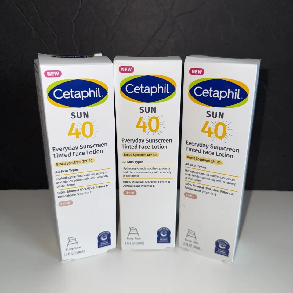 CETAPHIL Everyday Sunscreen Tinted Lotion with Zinc Oxide 1.7fl oz Pack Of 3 - Image 1 of 1