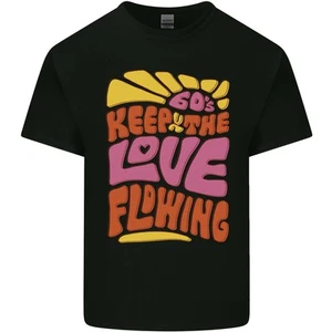 60s Keep the Love Flowing Funny Hippy Peace Kids T-Shirt Childrens - Picture 1 of 27