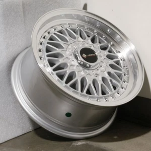 15x7 Silver Wheels Vors VR3 4x108 32 (Set of 4) 73.1 - Picture 1 of 7