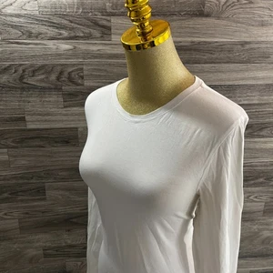 LULULEMON Crewneck Pullover White Long Sleeve T-Shirt Women's Size Large - Picture 1 of 10